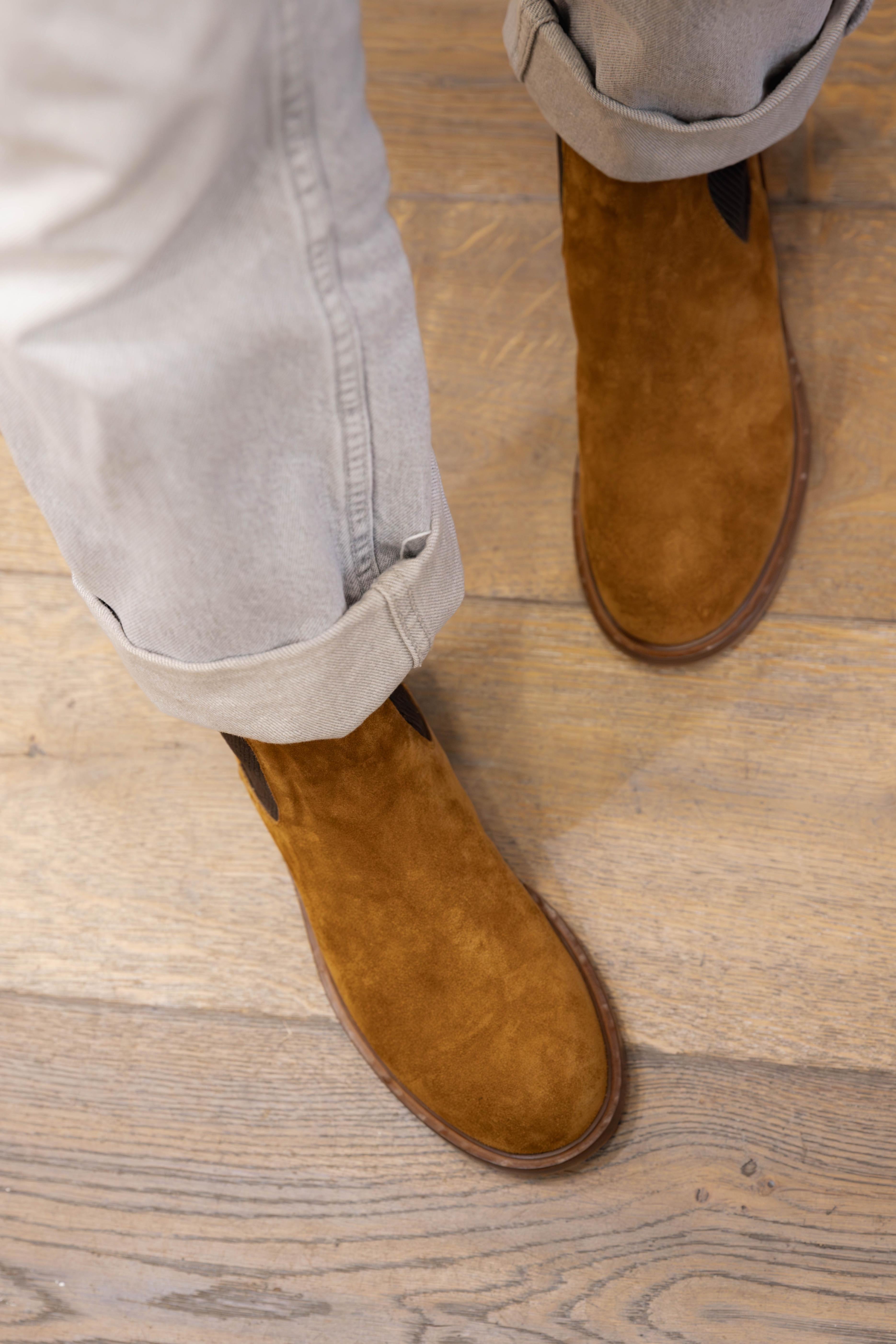 Bottines D530  Velours Sattel (marron clair) ELLA (Italie) Dernière en taille 41!