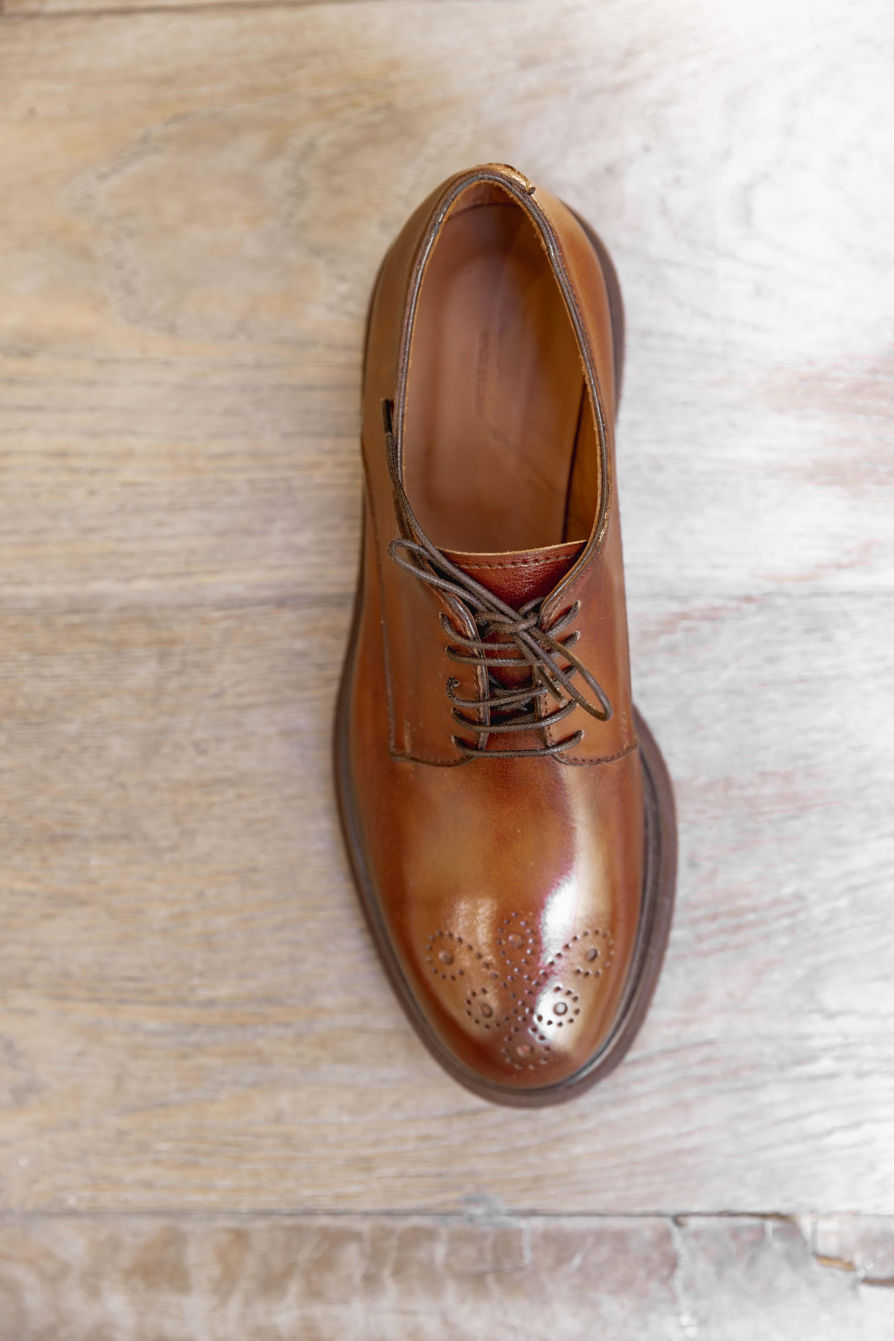 Derbies D112 Cuoio (marron)  ELLA (Italie) Reste 38  !