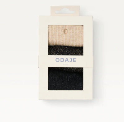 Pack de 3 Chaussettes Côtelé Doré marron et noir ODAJE (ancien M. MOUSTACHE)