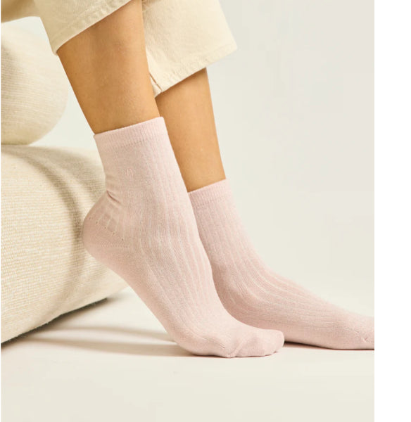 Semainier - Lot de 7 chaussettes Côtelés  Paillettes femme - M MOUSTACHE