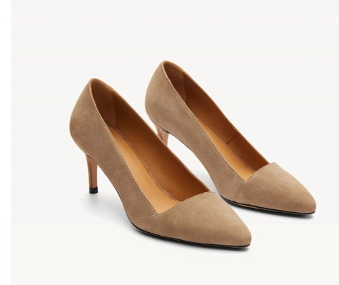 Escarpin N° 120 Suède Beige RIVECOUR Petit prix ! Reste 38 et 39 !