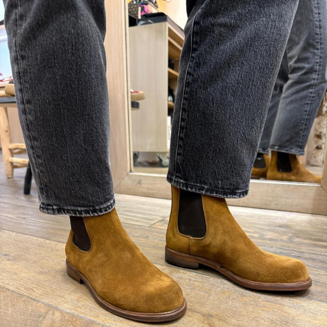 Bottines D530  Velours Sattel (marron clair) ELLA (Italie) Dernière en taille 41!