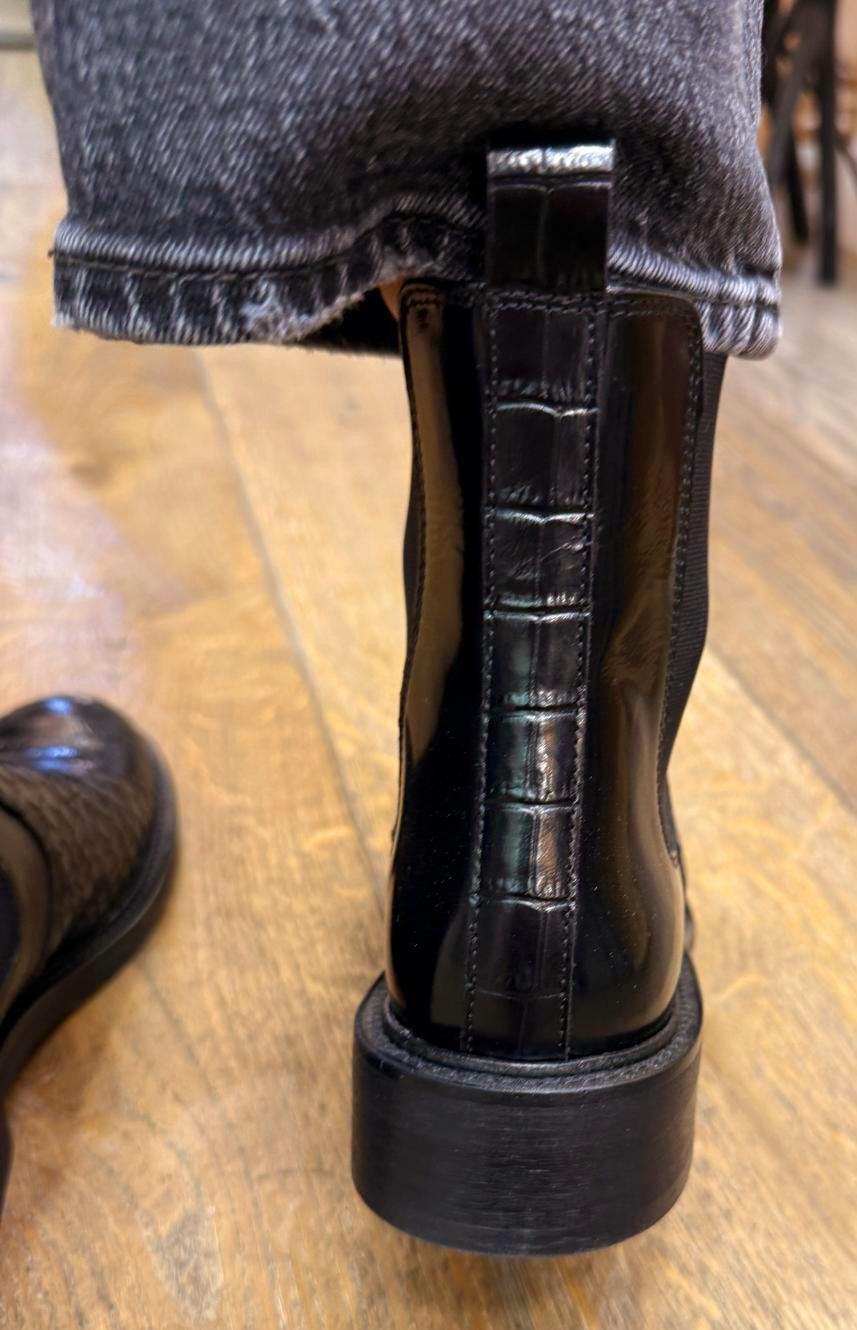 Bottine A7118  Black Python/ Black Croco  BILLI BI Reste 36 !