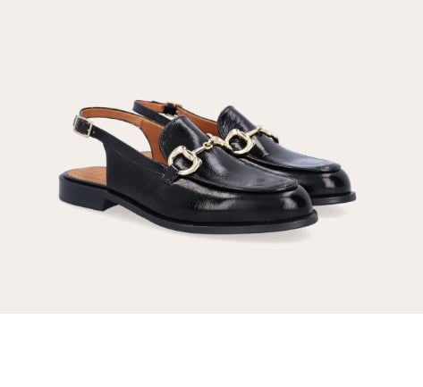 Mocassin Slingback A6340 Black Naplack BILLI BI Prix Doux dernière en  40!! !