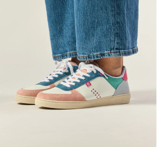 Basket MARIE Vieux Rose Blanc Pétrole ODAJE