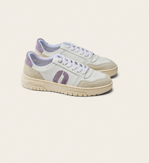 Baskets NORA Blanc Lilas   ODAJE (ancien M MOUSTACHE)  dernière en 36!! !