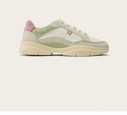 Basket Laura  Ivoire Vert  ODAJE (ancien  M MOUSTACHE) Reste 40 !