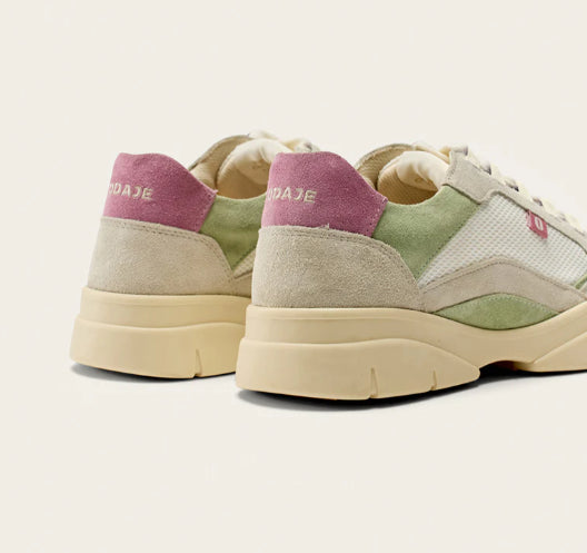 Basket Laura  Ivoire Vert  ODAJE (ancien  M MOUSTACHE) Reste 40 !