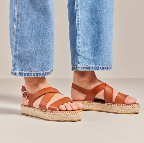 Espadrilles CHANTAL cognac ODAJE ex M MOUSTACHE