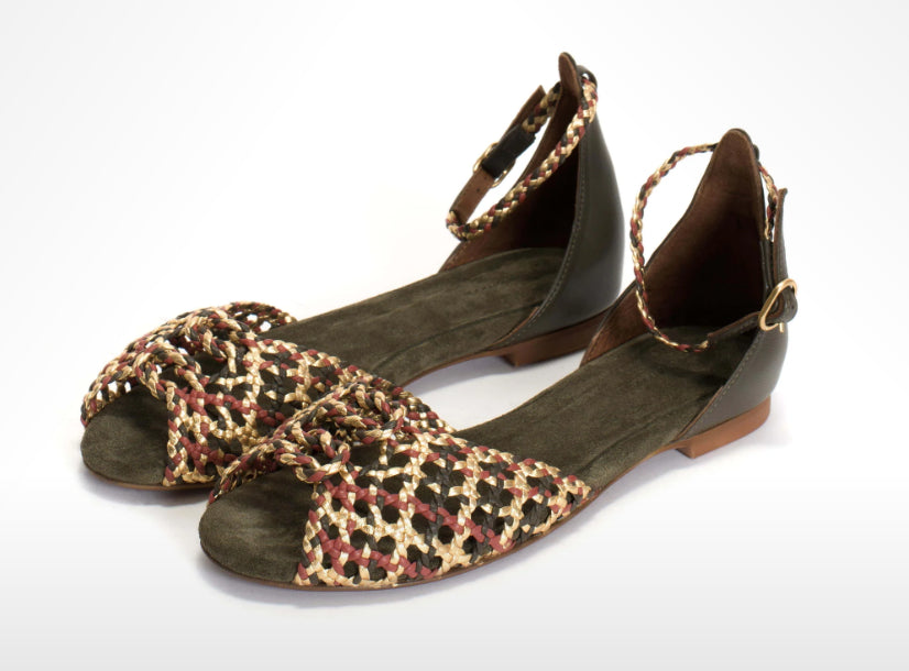 Sandale LUCY Gold/ OLIVE GREEN  ANONYMOUS COPENHAGEN RESTE 41  !!