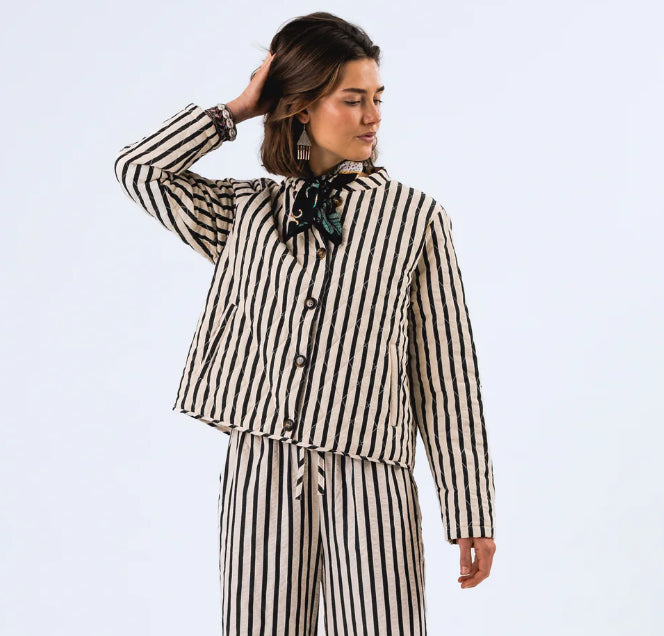 Veste matelassée Emilia Noir/ Blanc LOLLYS LAUNDRY  Reste TL