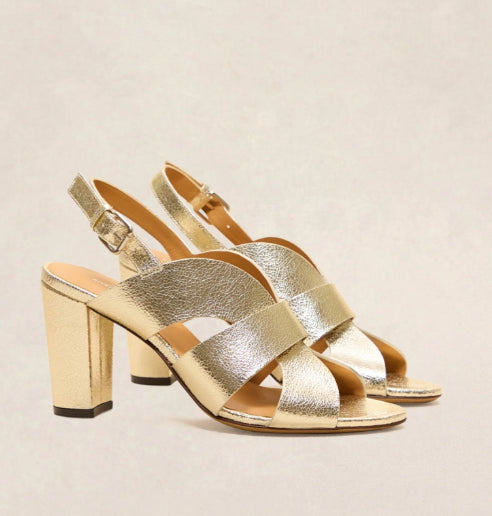 Sandale N° 55  Or Blanc   RIVECOUR Reste 40 !