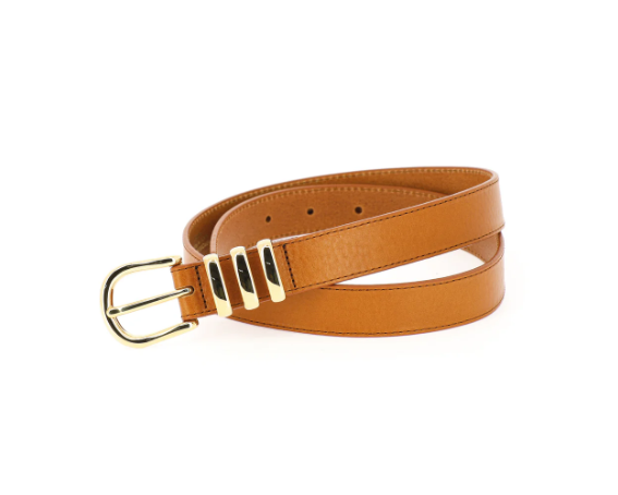 Ceinture IENA  en cuir Camel HERBERT FRERE SOEUR