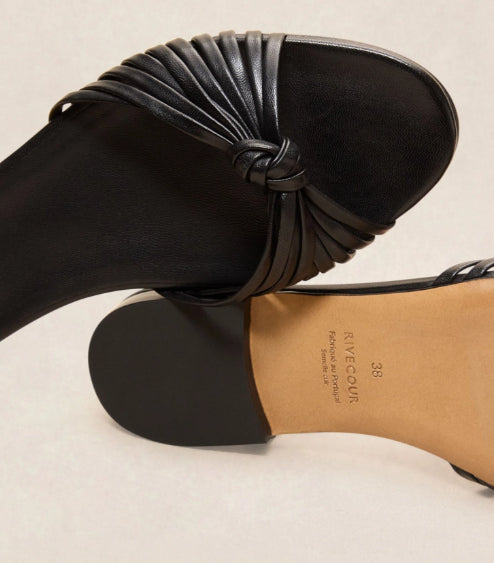Sandales N° 155 cuir Noir RIVECOUR