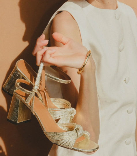 Sandale cuir Or Blanc N° 640 RIVECOUR