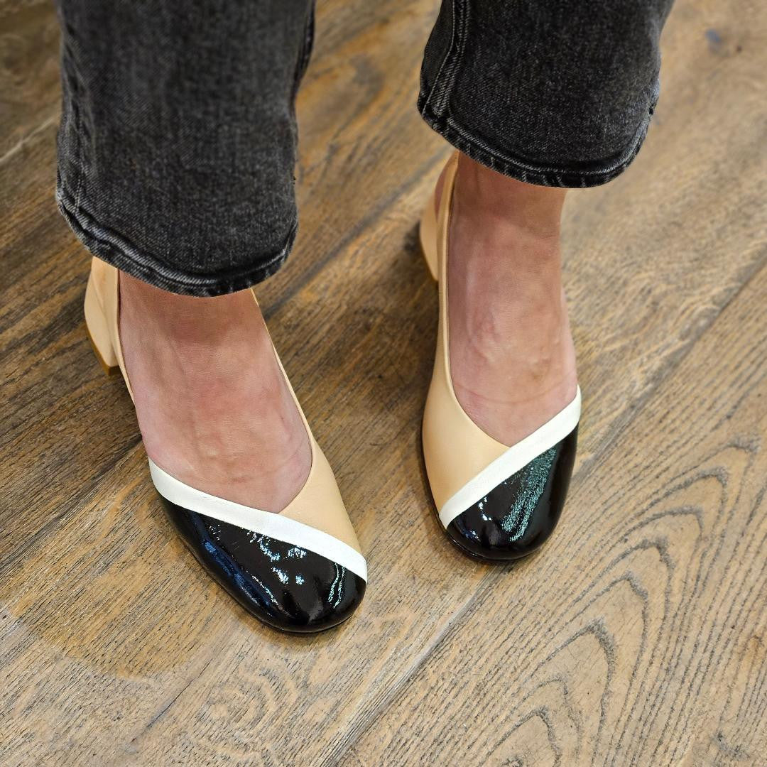 Slingback ADELE Bianco LORENA PAGGI (Italy) Reste 36 et 38 !