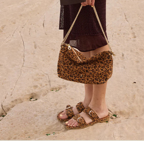 Mule BYRON Daim Léopard CRAIE STUDIO