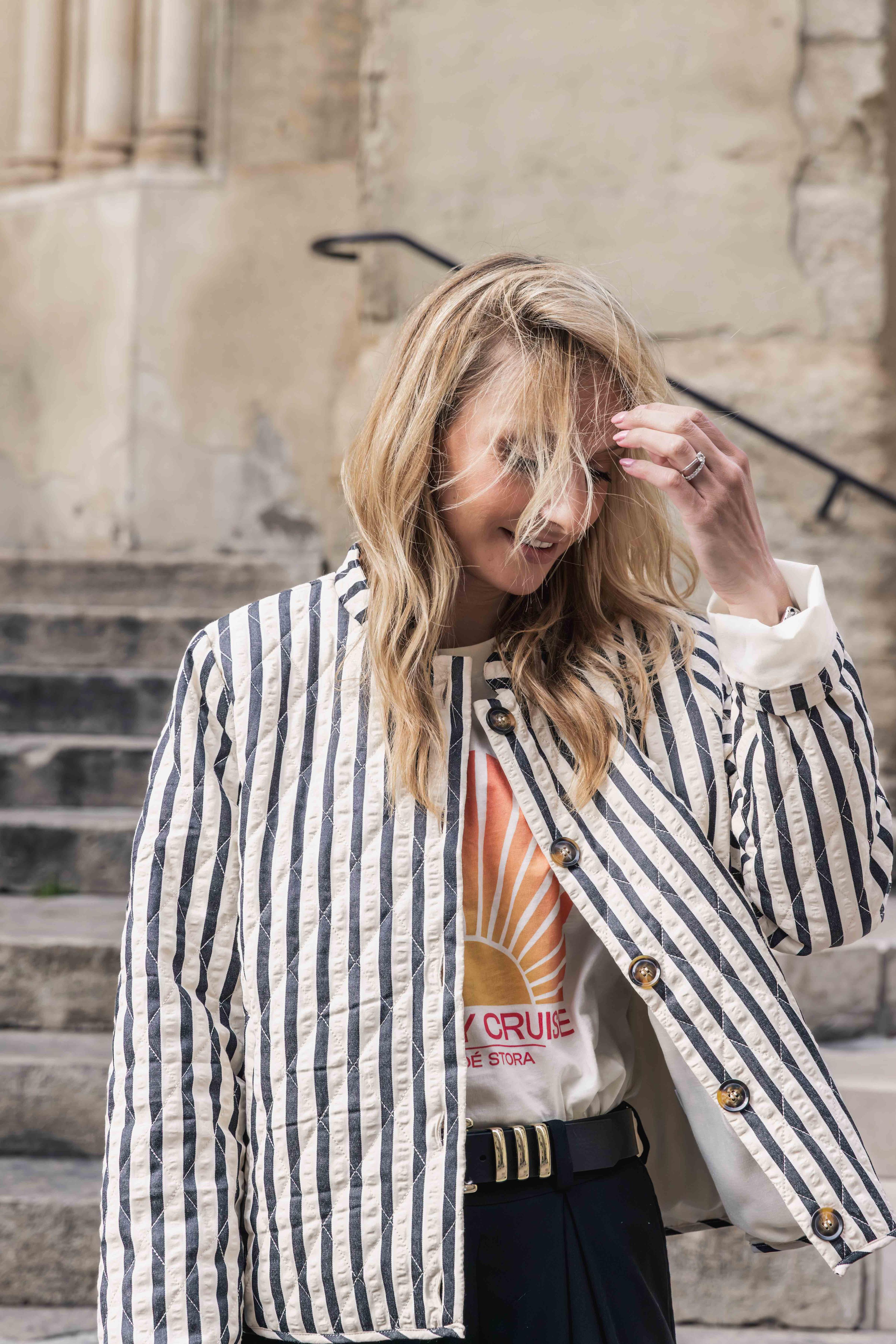 Veste matelassée Emilia Noir/ Blanc LOLLYS LAUNDRY  Reste TL