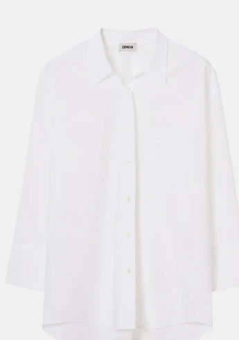 Chemise blanche Oversize en Popeline de Coton ZENGGI