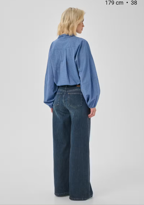 Chemise Balloon Sleeve clear blue MY ESSENTIAL WARDROBE
