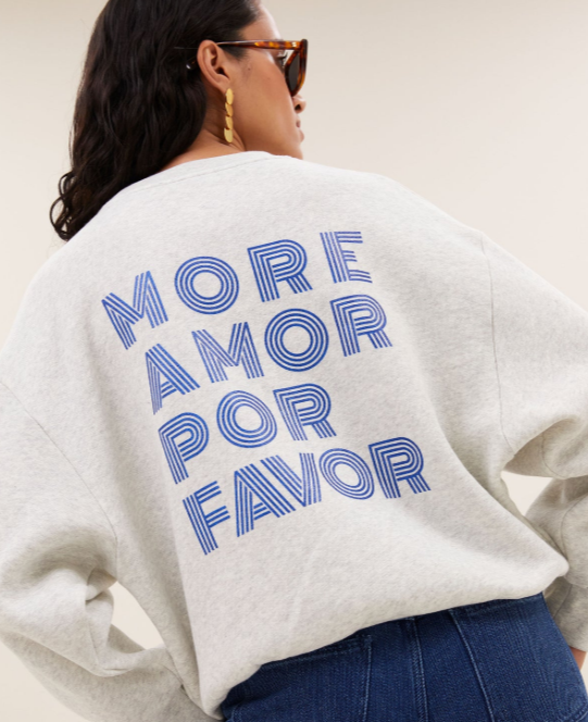 Sweat LILI   Amor light grey BY BAR NEW NEW !