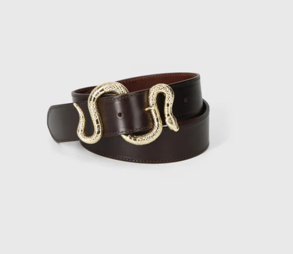 Ceinture CRUSH en cuir CHOCO  HERBERT Frère Soeur