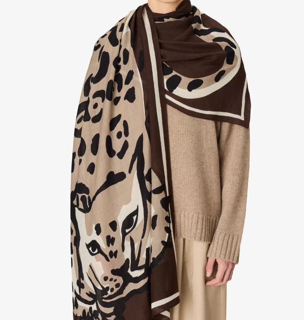 Etole en laine 70 FELINO Marron INOUI EDITIONS