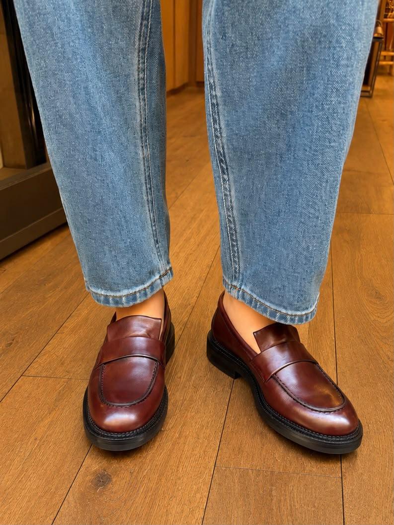 Mocassin D1905 en cuir Crust T DI Moro  ELLA FLECS