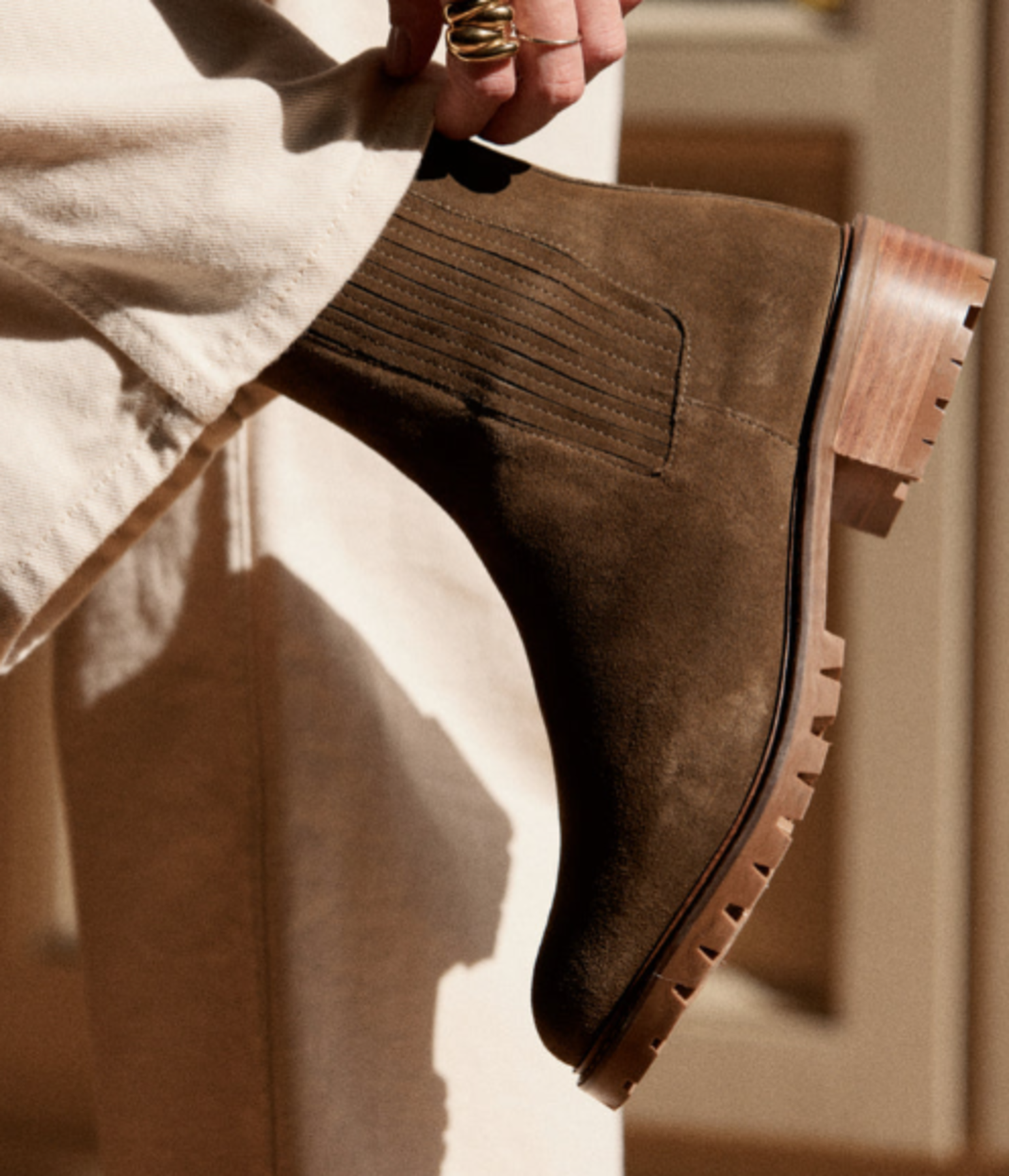 Bottines Dorianne suède Kaki ODAJE (ancien M MOUSTACHE)