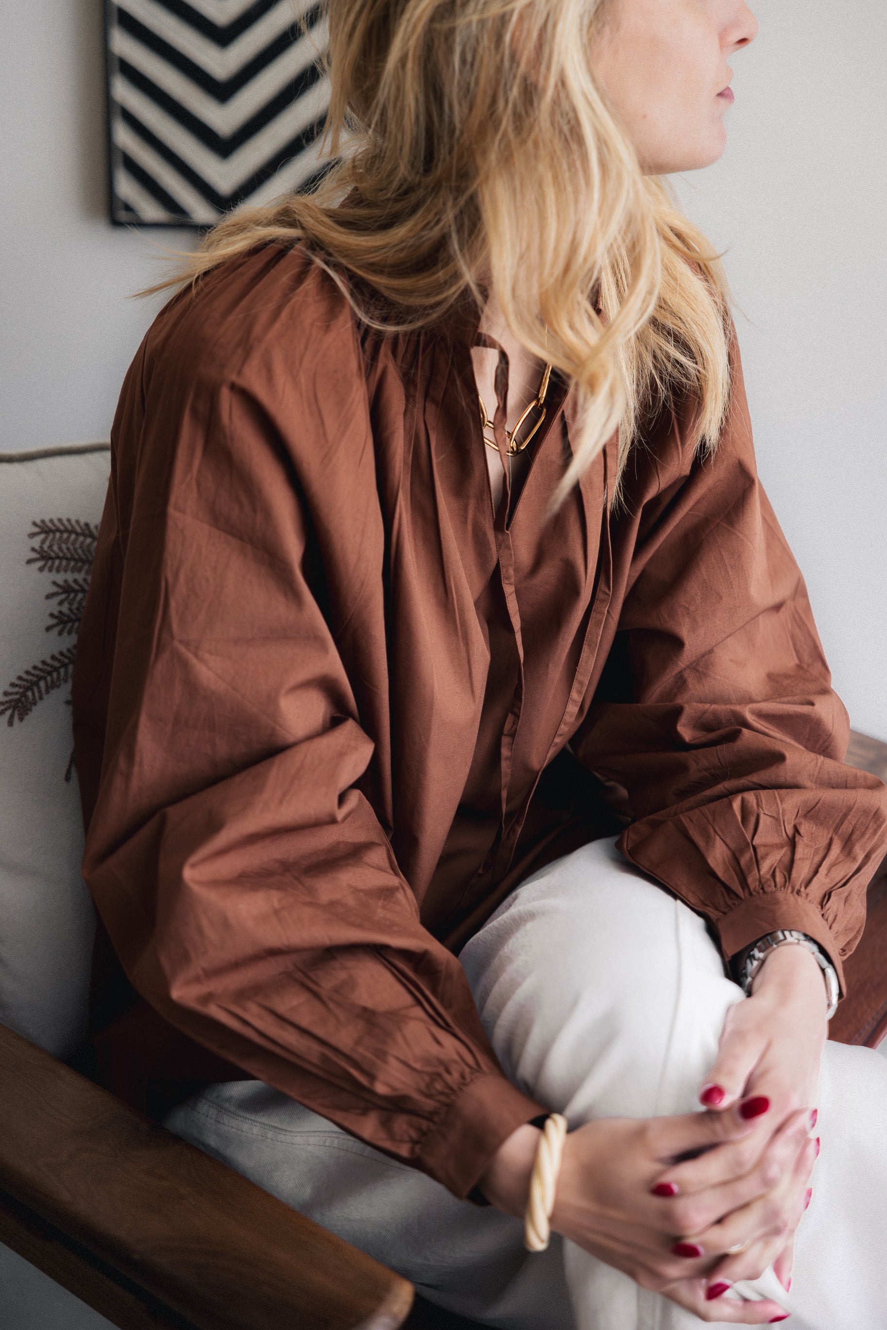 Blouse Irissa marron ANNE MI