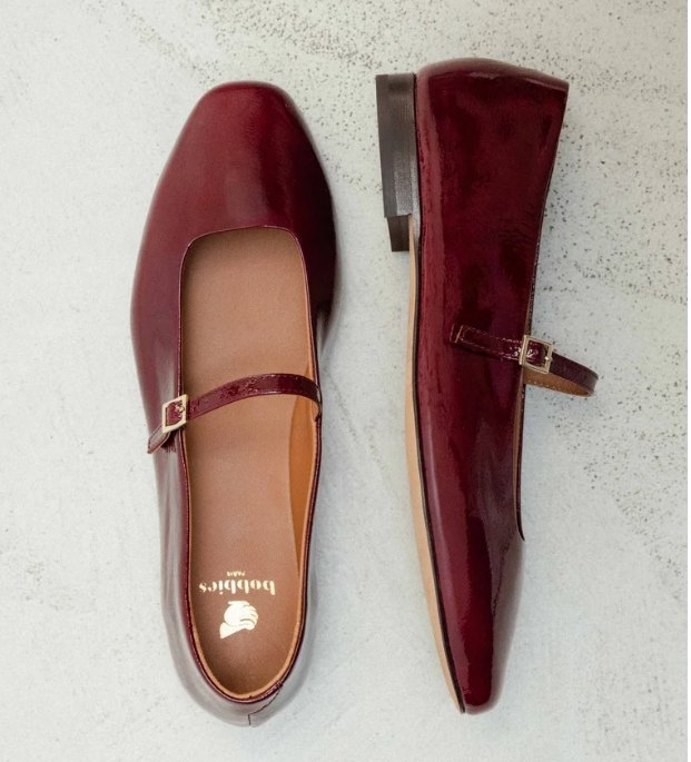 Babies MIKIE Bebbiolo cuir vernis froissé BOBBIES
