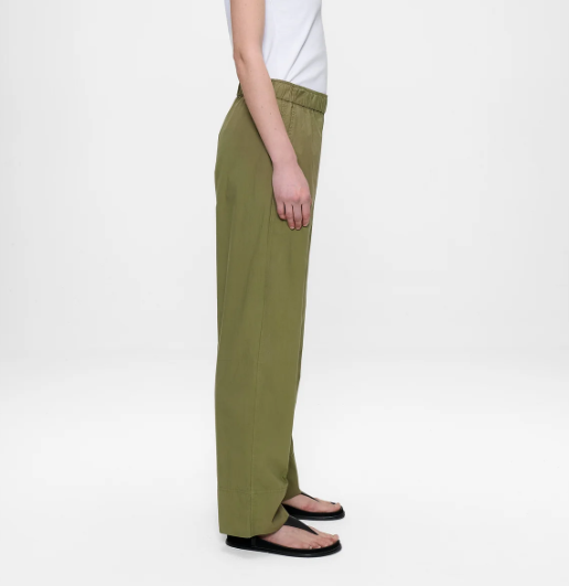 Pantalon SOPHIE en popeline de coton  Kaki ZENGGI X05-1024