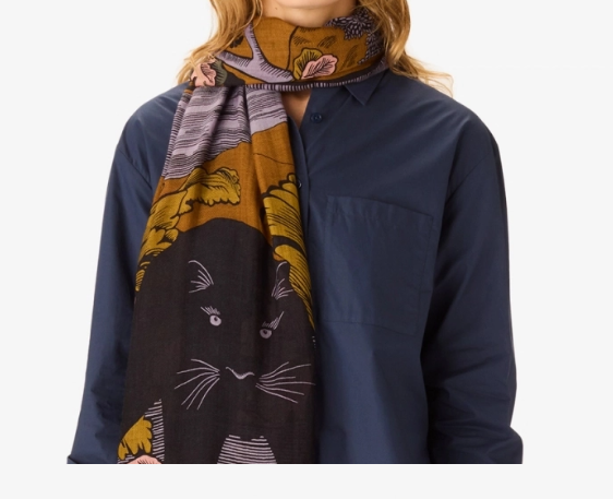 Étole 55 x 190 PANTHÈRE Mordoré Inoui Editions