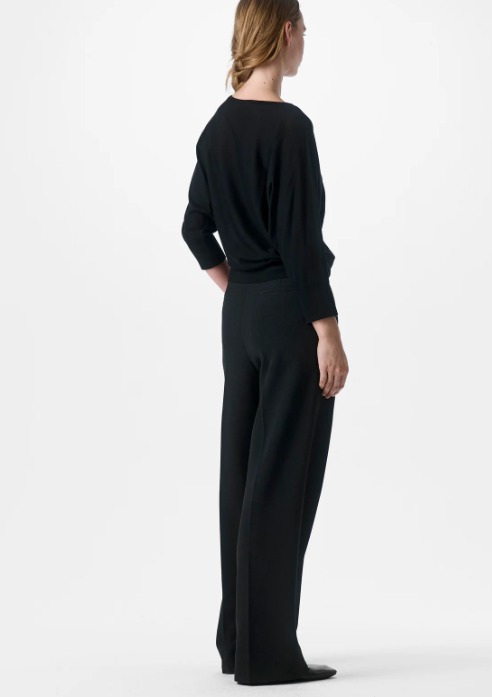 Pantalon en tissu stretch compact ZENGGI Y05-1005 CHARCOAL