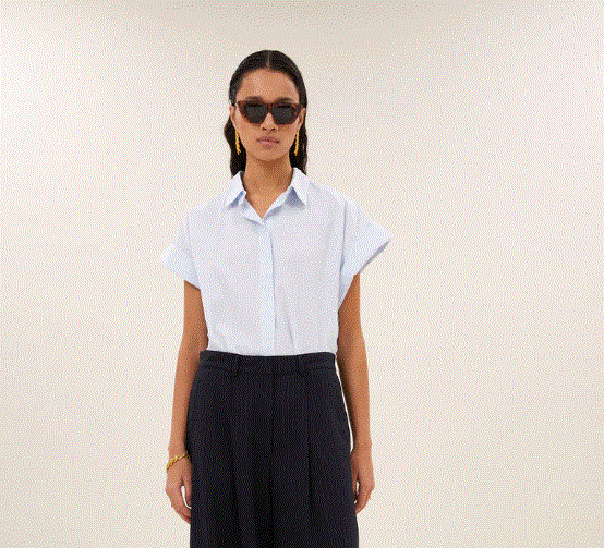 Blouse PIXIE  light blue  BY BAR   NEW NEW
