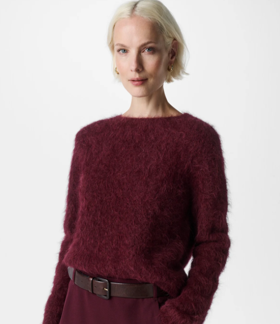 Pull en Alpaga doux Shiraz (bordeaux) Y03-1008 ZENGGI