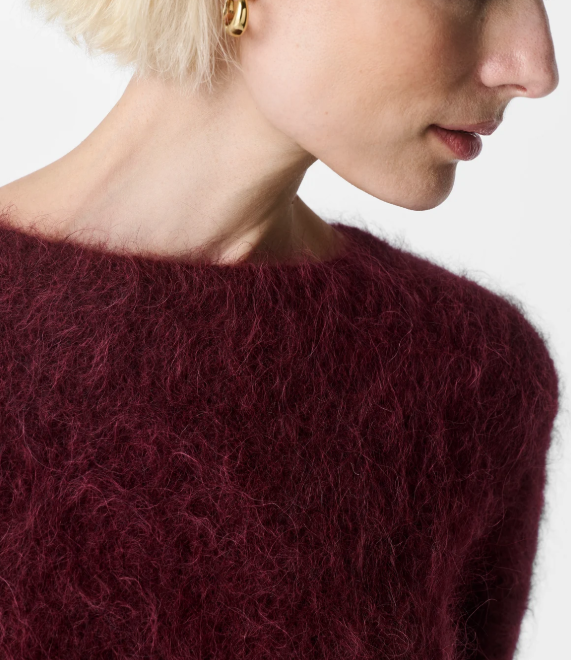 Pull en Alpaga doux Shiraz (bordeaux) Y03-1008 ZENGGI