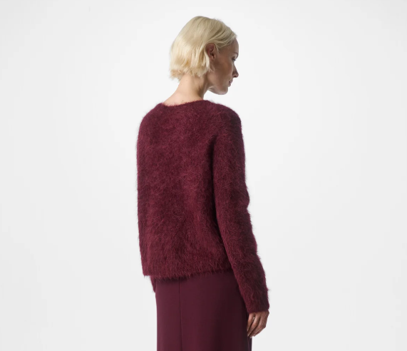 Pull en Alpaga doux Shiraz (bordeaux) Y03-1008 ZENGGI