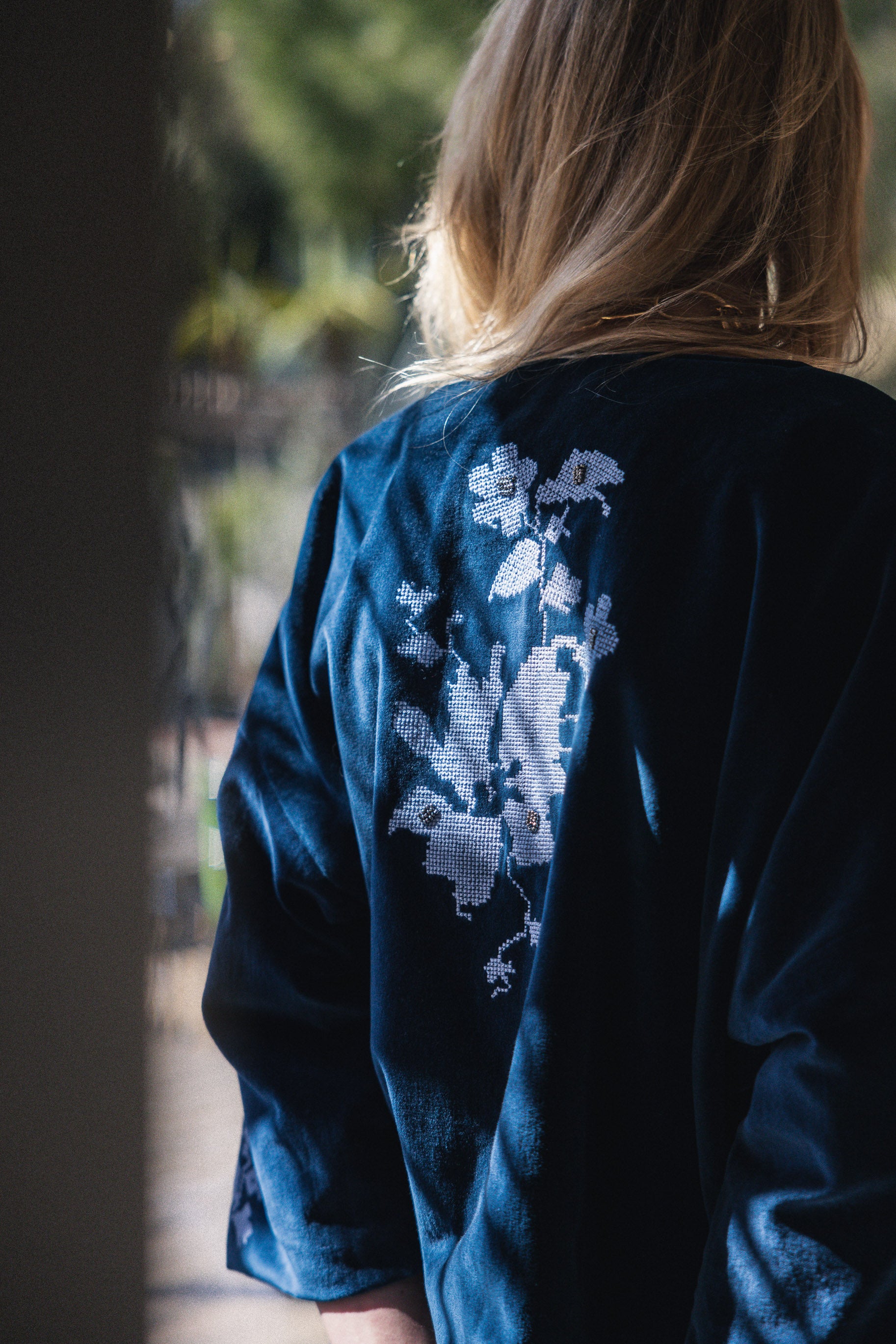 Veste Amby en velours bleu LOLLYSLAUNDRY