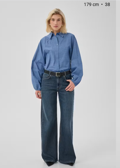 Chemise Balloon Sleeve clear blue MY ESSENTIAL WARDROBE