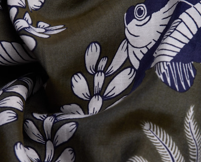 Carré 100 x 100 Neptune kaki Inoui Editions