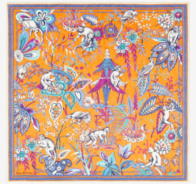 Carré 70 x 70 Pagode corail Inoui Editions