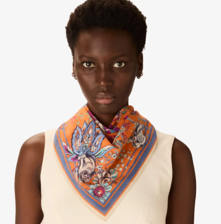 Carré 70 x 70 Pagode corail Inoui Editions