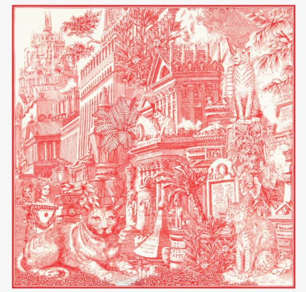 Carré 65 x 65 Piranesi rouge Inoui Editions