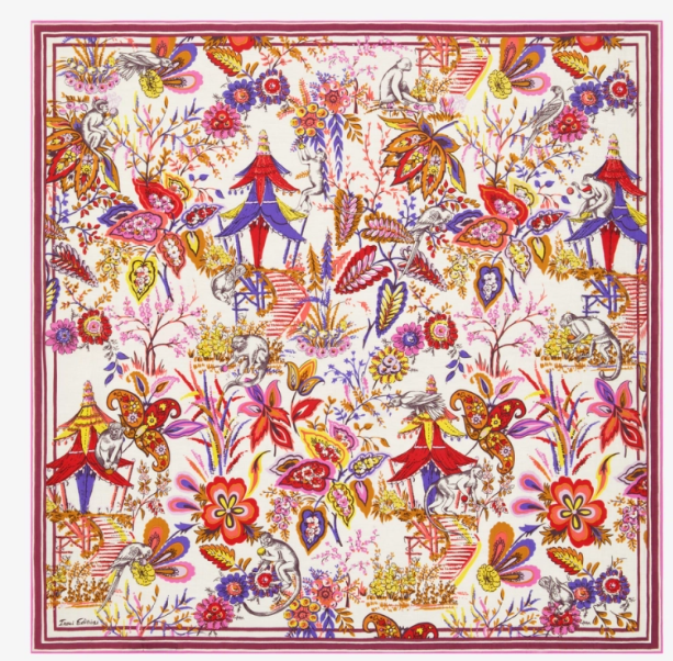 Carré 130 x 130 pagode blanc Inoui Editions