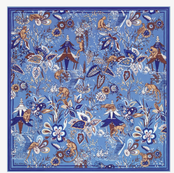 Carré 130 x 130 pagode bleu Inoui Editions Dernière !