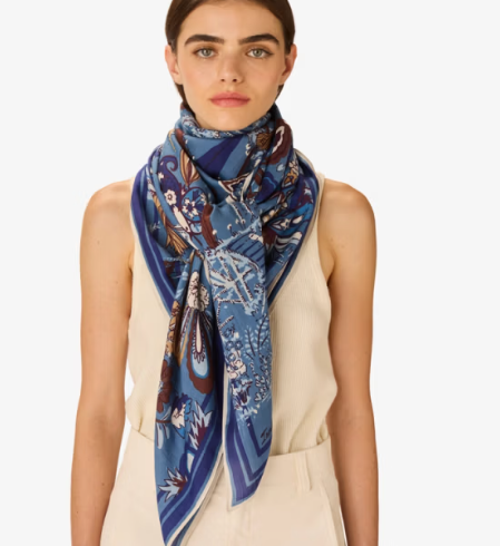 Carré 130 x 130 pagode bleu Inoui Editions Dernière !