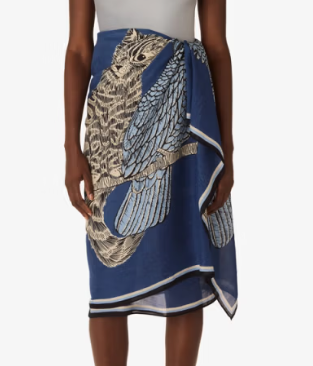 Étole 100 x 190 caracat bleu Inoui Editions