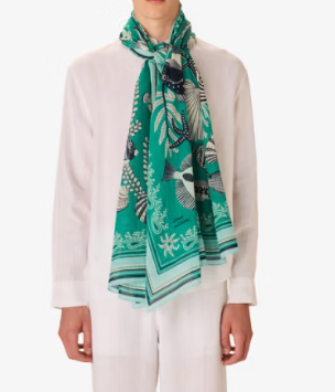 Étole 100 x 190 neptune turquoise Inoui Editions