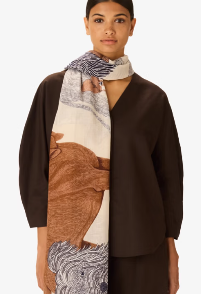 Étole 100 x 190 TOUTOU Blanc Inoui Editions